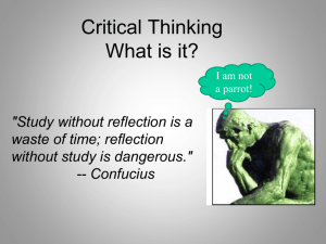 Critical Thinking Powerpoint