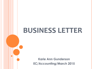 A commercial business letter is a letter written in formal language