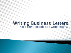 Why write letters?