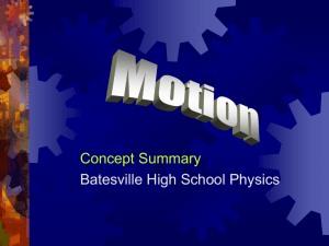 Free-fall Acceleration - Batesville Community Schools