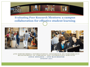 Evaluating Peer Research Mentors: a campus collaboration for