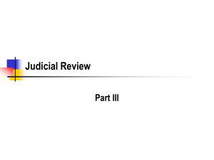 Judicial Review Part III - Medical and Public Health Law Site