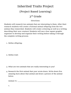 Inherited Traits Project {Project Based Learning} 3rd Grade