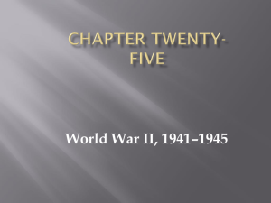 Lecture 25, World War II