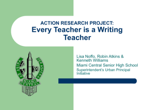 Action Research Project: Every Teacher is a Writing Teacher