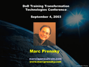 Mr. Marc R. Prensky - Training Transformation