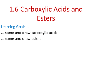 Carboxylic Acids - Chemistry at Loyola