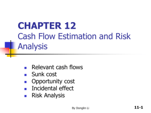 CHAPTER 12 Cash Flow Estimation