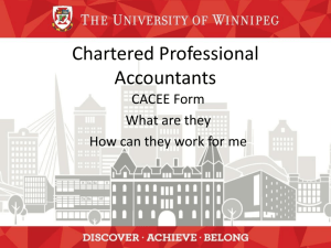 CACEE Forms - University of Winnipeg