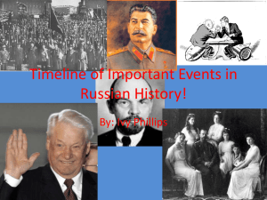 Timeline of Important Events in Russian History!