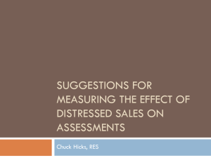 Suggestions for measuring the effect of distressed sales on