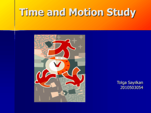 Time and Motion Study: Defined
