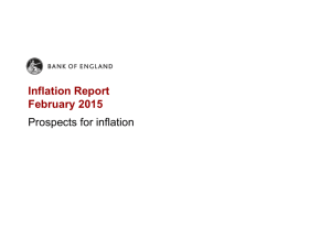 Bank of England Inflation Report February 2015 Prospects for inflation