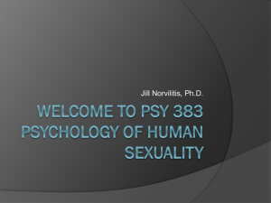 psy 383 Psychology of Human Sexuality