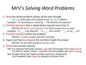 MrV's Way to do Word Probs
