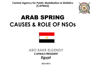 ARAB SPRING CAUSES & ROLE OF NSOS