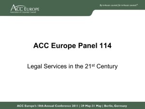 ACC Europe Panel 114 - Association of Corporate Counsel
