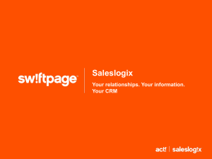 Saleslogix Overview (PowerPoint)