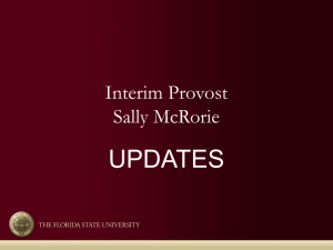 Interim Provost Sally McRorie
