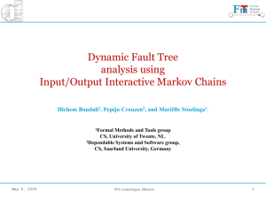 Dynamic Fault Tree analysis using Input/Output Interactive Markov