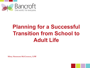 Planning for a Successful Transition from School to Adult Life