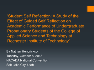 Student Self Reflection: A Study of the Effect of Guided Self