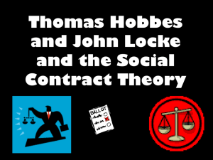 Thomas Hobbes and John Locke and the Social Contract Theory