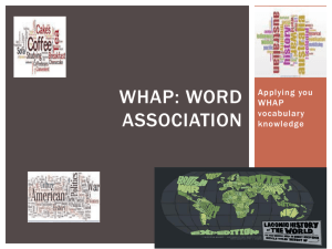 WHAP: Word Association - White Plains Public Schools