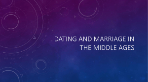 Dating and Marriage in the Middle Ages