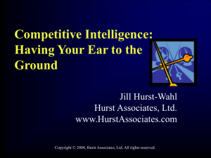 Competitive Intelligence: A Sword For That War