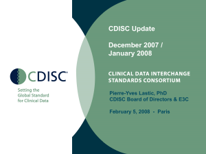 January 2008 - CDISC Portal