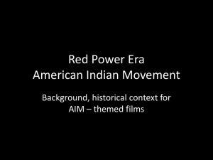 Red Power Era American Indian Movement