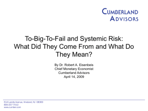 Too Big to Fail and Systemic Risk