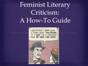 Feminist Literary Criticism: A How