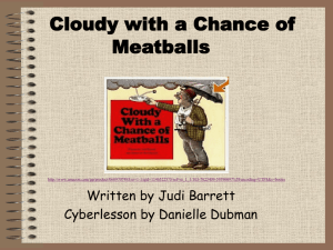 Cloudy With A Chance Of Meatballs Ppt