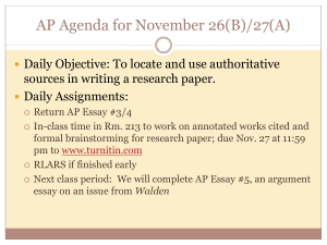 AP Agenda for November 26(B)/27(A)