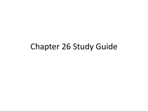 Chapter 26 Study Guide