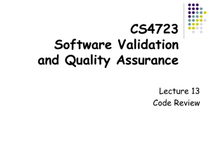Lecture 13 Code Review