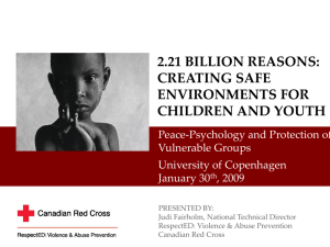 2.21 billion reasons: creating safe environments for children and youth
