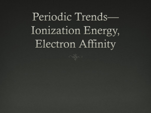 Periodic Trends–Ionization Energy and Electron Affinity–AP