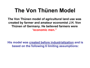 The Von Thunen Model of Land Use