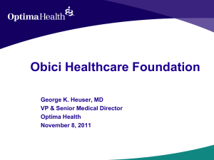 Optima Health - Obici Healthcare Foundation