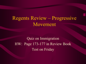 Regents Review – Progressive Movement