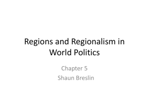 Regions and Regionalism in World Politics