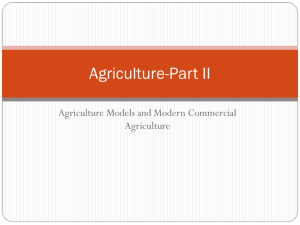 Agriculture PP #2-Theories & Modern Ag