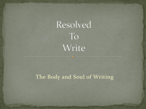 the body and soul of writing