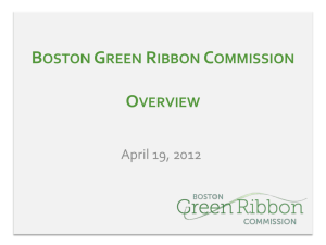 Boston Green Ribbon Commission Overview