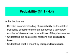 U1.3-Probability - Department of Mathematics & Statistics