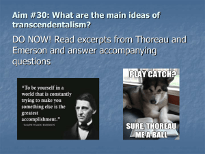 Aim #30: What were the major beliefs of the transcendentalists?