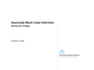 Associate Mock Case Interview